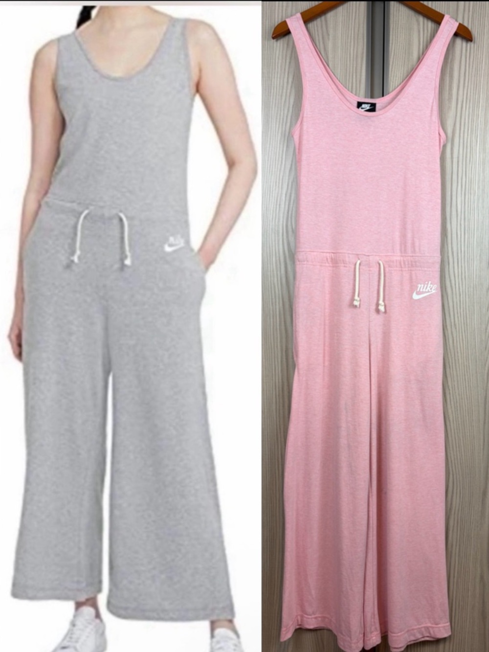Nike Sportswear Vintage Standard Fit Wide Legs Jumpsuit ~ in Soft Pink
